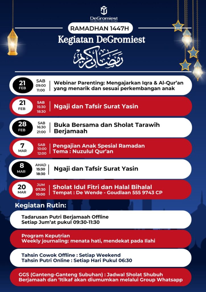 [Ramadhan 1447H] Jadwal Kegiatan DeGromiest